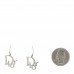Crystal Logo Earrings Silver