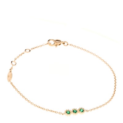 18K Yellow Gold Emerald Mimirose Bracelet