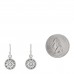 18K White Gold Diamond Rose Des Vents Pave Hoop Earrings