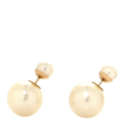 Pearl Mise En Dior Tribal Earrings Gold