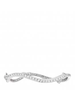18K White Gold Diamond Bois de Rose Pave Bracelet