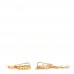 Crystal Pearl Logo Dangle Chain Earrings Gold