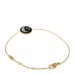 18K Yellow Gold Diamond Black Onyx Mother of Pearl Rose Celeste Bracelet