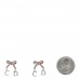 Crystal Bow Earrings Silver Pink