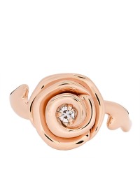 18K Rose Gold Diamond Large Rose Couture Ring 55 7.25