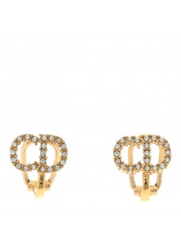 Crystal Clair D Lune Clip On Earrings Gold
