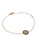18K Yellow Gold Diamond Malachite Rose Des Vents Bracelet