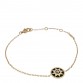 18K Yellow Gold Diamond Malachite Rose Des Vents Bracelet