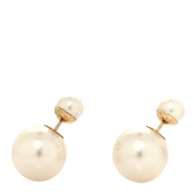 Pearl Mise En Dior Tribal Earrings Gold