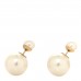 Pearl Mise En Dior Tribal Earrings Gold