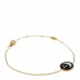 18K Yellow Gold Diamond Black Onyx Mother of Pearl Rose Celeste Bracelet