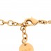 Metal Enamel CD Bracelet Gold Black