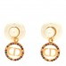 Pearl Crystal Dior Tribales Drop Earrings Gold Multicolor