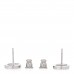 Crystal Petit CD Stud Earrings Silver