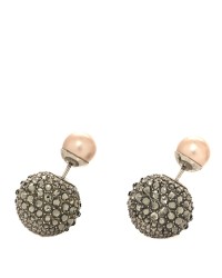 Crystal Mise En Dior Tribal Earrings Grey Pink