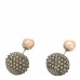 Crystal Mise En Dior Tribal Earrings Grey Pink