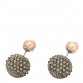 Crystal Mise En Dior Tribal Earrings Grey Pink