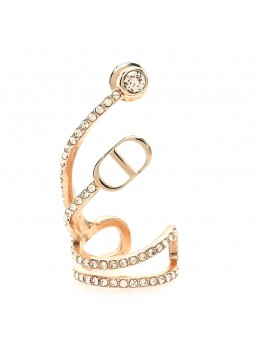 Metal Crystal Petit Rigid CD Ear Jewelry Rose Gold Pink