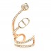 Metal Crystal Petit Rigid CD Ear Jewelry Rose Gold Pink