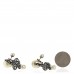 Crystal Pearl Butterfly Drop Earrings White