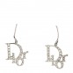 Crystal Logo Earrings Silver