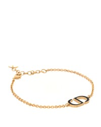 Metal Enamel CD Bracelet Gold Black