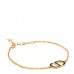 Metal Enamel CD Bracelet Gold Black