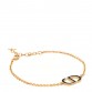 Metal Enamel CD Bracelet Gold Black