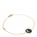 18K Yellow Gold Diamond Black Onyx Mother of Pearl Rose Celeste Bracelet