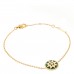18K Yellow Gold Diamond Malachite Rose Des Vents Bracelet