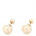 Pearl Mise En Dior Tribal Earrings Gold