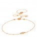 18K Yellow Gold Diamond Mother of Pearl Rose Des Vents Hand Jewel Bracelet