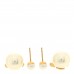 Pearl Crystal Tribal CD Drop Earrings Gold