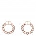 Crystal Pearl Petit CD Earrings Gold Pink