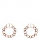 Crystal Pearl Petit CD Earrings Gold Pink