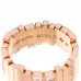 18K Rose Gold Diamond .50ctw Gem Dior Ring 51 5.75