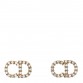 Crystal Clair D Lune Earrings Gold