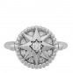 18K White Gold Diamond Rose Des Vents Pave Ring 49 5