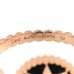 18K Rose Gold Diamond Black Onyx Rose Des Vents Ring 53 6.5