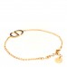 Metal Enamel CD Bracelet Gold Black