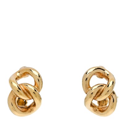 Chain Link Clip On Earrings Gold