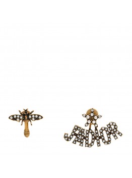 Metal Pearl J'adior Earrings Aged Gold