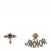 Metal Pearl J'adior Earrings Aged Gold