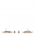 Crystal Pearl Petit CD Earrings Gold Pink