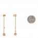 Crystal Star CD Tribal Dangle Chain Earrings Gold