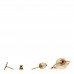 Pearl Moon and Star Tribal Hoop Earrings Gold