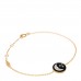 18K Yellow Gold Diamond Black Onyx Mother of Pearl Rose Celeste Bracelet