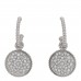 18K White Gold Diamond Rose Des Vents Pave Drop Earrings