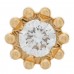 18K Yellow Gold Diamond Mimirose Single Stud Earring