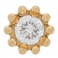 18K Yellow Gold Diamond Mimirose Single Stud Earring